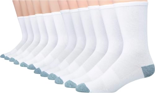 Image of Hanes Men's Socks, Active Cool X-temp Lightweight Moisture-wicking Cushioned Ankle, Crew and No Show, 12 and 14 Pair Packs