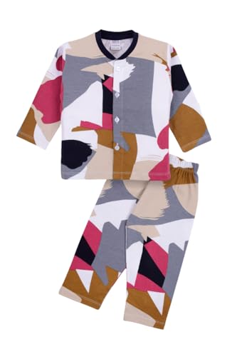 Image of 3BROS BodySuit /Dress for Boys /Girls Full Pajama & Casual Full Sleeves Night Suit Top Combo Kids Set