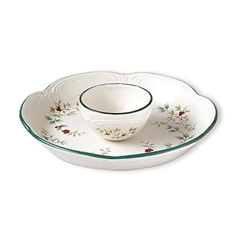 Pfaltzgraff Winterberry Round Chip And Dip Dinnerware Set, Assorted