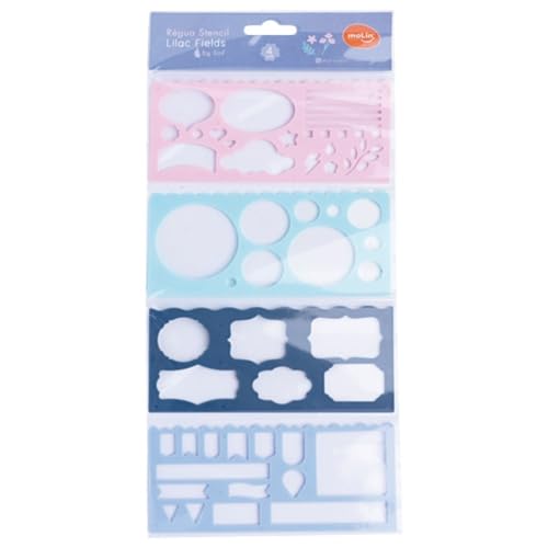 Régua Stencil 14,6cm Com 4 Molin