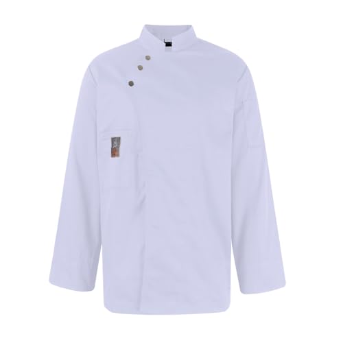 Chef Works Chef Jacket Unisex Chefs Coat Work Jackets for Men Women Long Sleeve Cook Shirts Restaurant Kitchen Food Service Uniform
