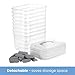 Elsjoy 8 Pack 5.5 Quart Plastic Storage Bins with Lid and Handle, Clear Latch Storage Box Stackable Organizing Bins, Lidded Storage Container for Home, Office