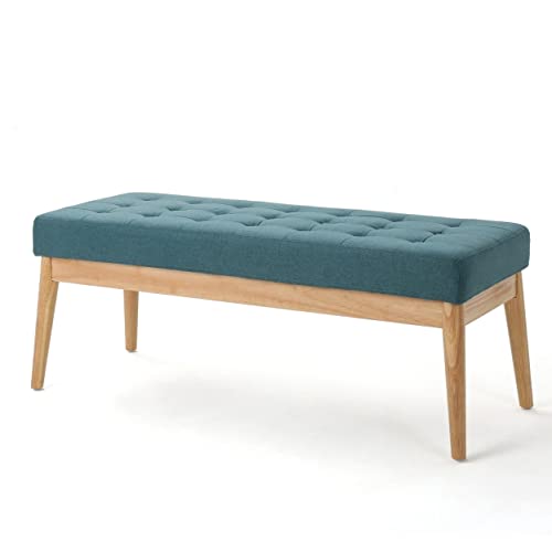 Christopher Knight Home Saxon Fabric Bench, Dark Teal #TOP1
