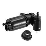 Motoforti Windshield Washer Motor Pump, for Nissan Rogue Sport 2017-2021, Plastic, with Grommet, Black