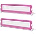 vidaXL 2x Sponde Letto Sicurezza dei Bambini Rosa 150x42cm Protezioni Barriere