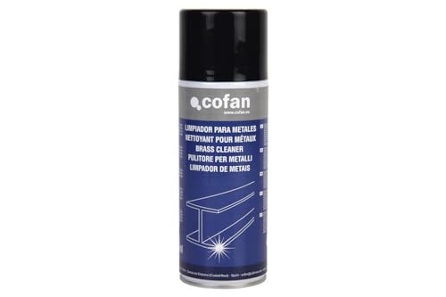 Cofan Limpiador de acero inoxidable 400 ml | Limpiador de todo tipo de metales |Propiedades antioxidantes y antipolvo