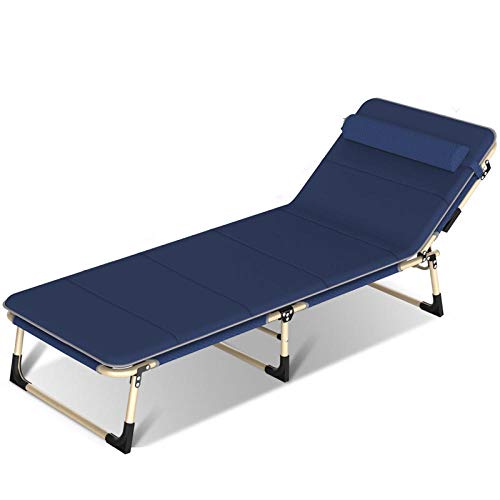 Tumbona plegable, silla reclinable extragrande con soporte ajustable para jardín, campamento y relajación al aire libre