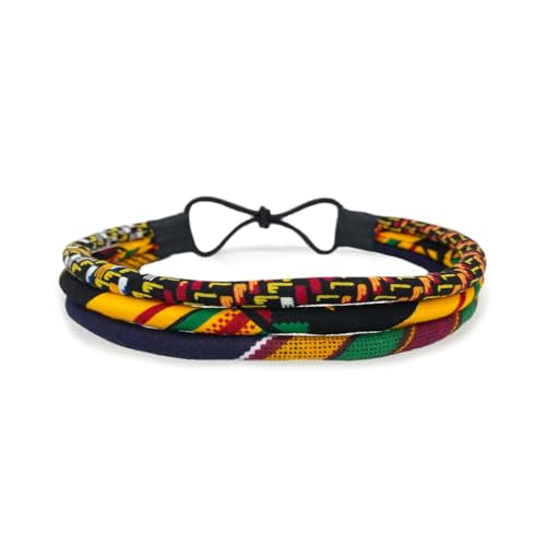 African-Headband-Red-Black-Green-Kente-3-Strand-Headband-African-Print-Headband-Natural-Hair-Afrocentric-Cloth-Cord