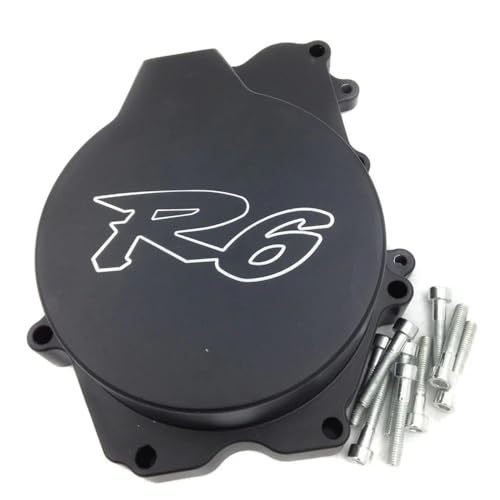 Couvercle stator moteur noir pour moto Yamaha YZF R6 et R6S de 2003 à 2009