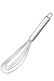TAFOND 10.63" Stainless Steel Flat Whisk,Egg Beater for Blending,Whisking,Beating,or Stirring