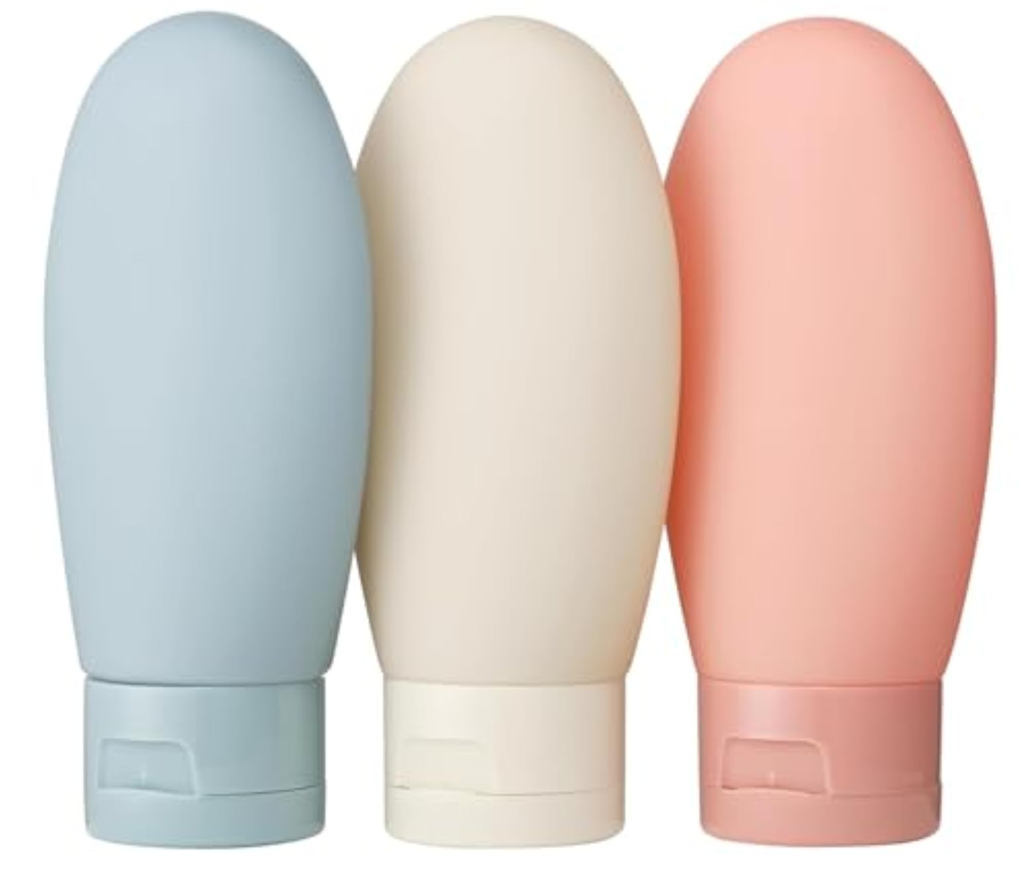 Pack of 3 Silicone Travel Bottles Set for Toiletries