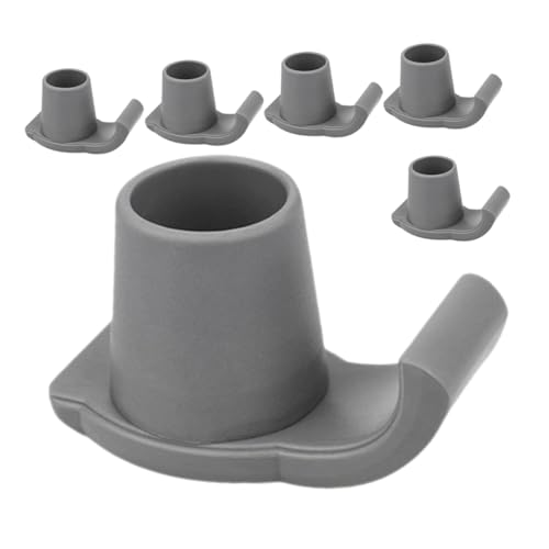 6pcs Walker Foot Pads Sliders Sled Skis Walker Caps Walker Pads Walker Glides Gliders for Walker Ski Replacement Parts Ski Glides for Walkers Elderly Walker Ski Glides Pp Grey BUTIFULSIC
