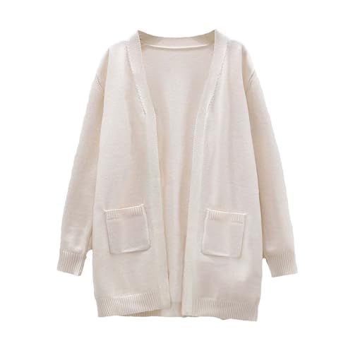 Girls Long Cardigan Sweaters with Pockets Open Front Long Sleeve Knitted Sweater Jacket Coats for Kids 3-11 Years4