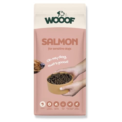 WOOOF Lachs 14kg kaltgepresstes Hundefutter mit Fisch | Trockenfutter, natürlichen Zutaten, Lachsöl & Ohne Weizengluten