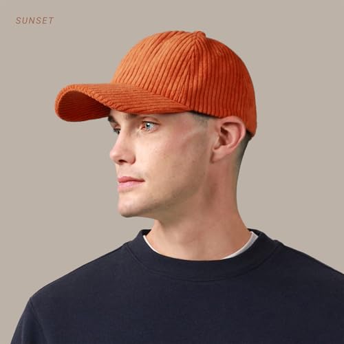 CHOK.LIDS Everyday Corduroy Baseball Cap for Men and Women Dad Hat Unisex Adjustable Lightweight Polo Style Curved Brim