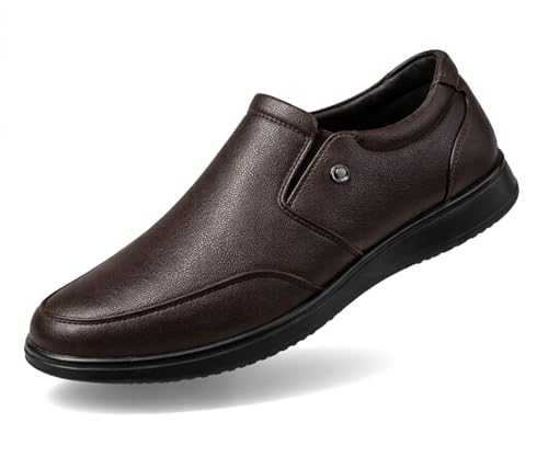 Image of Kraasa Men's Formal Slip-On Shoes | Vegan Leather Upper | Airmix Sole | High Cushioning | Lightweight & Comfortable