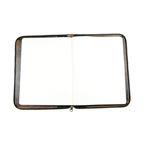 image for Hide & Drink, Rustic Durable Leather Zippered Journal Cover for Molesk