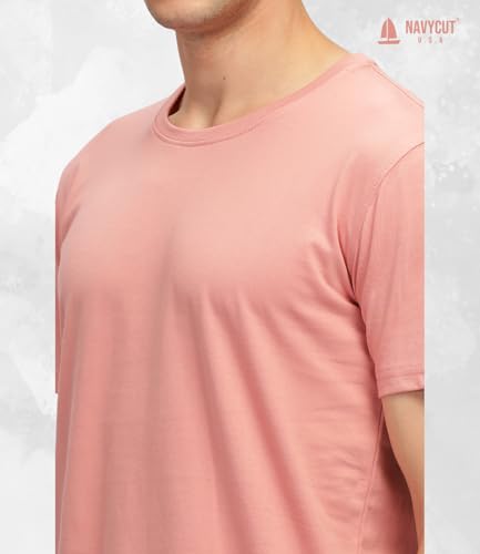 Image of Men T Shirt Cotton Round Neck | Solid Cotton Tee Half Sleeve | Breathable Casual T Shirt for Men | Stylish Round Neck Casual Wear | 12 Colors