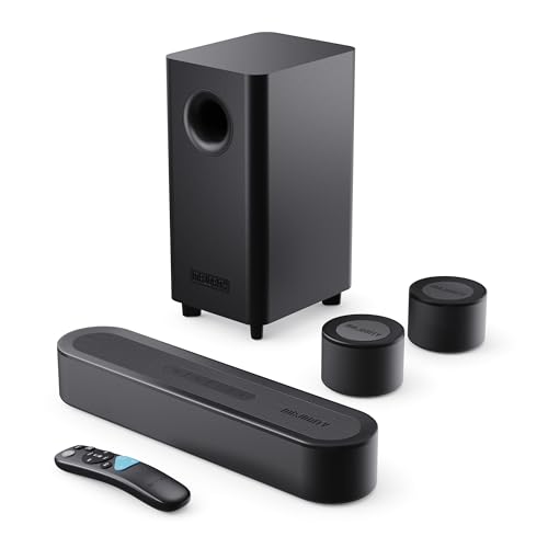 Majority Bowfell Halo Soundbar TV | 230W Casse per TV con HDMI eARC | Dolby Surround Home Theater 5.1 Wireless Impianto Audio con subwoofer e Altoparlanti Satellitari | Soundbar PC Bluetooth 5.3