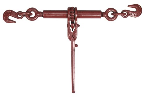 Campbell 6207805 3/8 - 1/2 Ratchet Load Binder, Domestic, 9200 lbs Working Load Limit, Painted Red