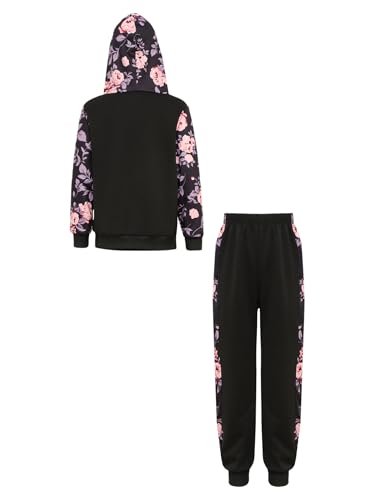 Hansber Girls Clothing Sets Kids Long Sleeve 2 Piece Outfits Workout Athletic Sports Tracksuit Sweatsuits4