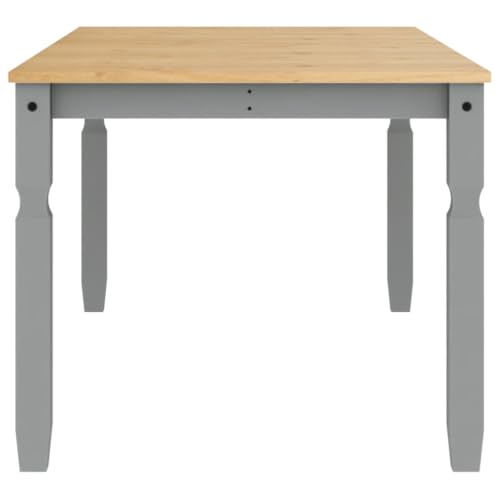Table à manger en pin massif gris Corona au design robuste et durable - 6