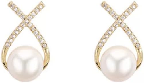Stylish Korean Zircon Studded Earrings For Women And Girls 2Pcs/Set