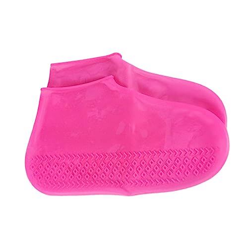 Cubiertas de silicona para zapatos en clima húmedo, sobrefundas reutilizables para adultos y niños, color rojo talla S miniatura 1