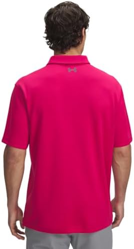 Under Armour Mens Tech Polo Shaded Fuchsia/Pitch Gray Large