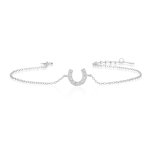 Diamond Treats Bracelet en Fer a Cheval pour Femme et Jeune Fille en Argent Sterling 925, Bracelet...