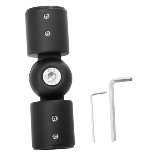 Mobestech Conector de Esquina para Barra de Cortina de Acero Inoxidable Soporte para Cortineros Ventanas Fácil Instalación Resistente la Oxidación Compatible con Varillas Pesadas Negro Mate