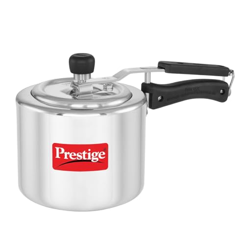 Prestige Svachh, 10732, 2 L, Straight Wall Aluminium Inner Lid Pressure Cooker, with deep lid for Spillage Control, Silver