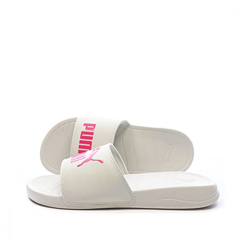 Image of PUMA Unisex Popcat 20 Slide Sandal, Vaporous Gray Glowing Pink, 7 US Men