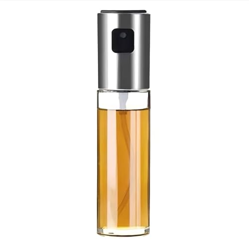 INF Vaporisateur d'huile en acier inoxydable et verre pour huile, vinaigre, cuisine, barbecue, salade, 100 ml