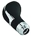 Abfer Leather Shift Knob Cool Car Gear Stick Shifter Lever Handle Head Replacement Fit for Most Automatic Manual Transmission Vehicle, Black