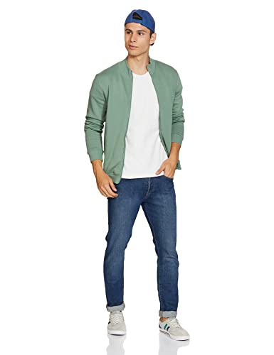 Image of Amazon Brand - Symbol Men Cotton Blend High Neck Fleece Sweatshirt