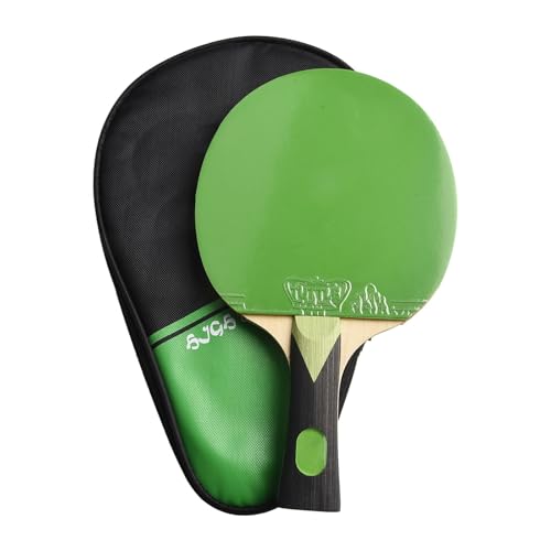 Opatiny Raqueta de tenis de mesa de control fuerte de 7 capas con esponja de dureza media, mango largo FL para jugar en todo el mundo