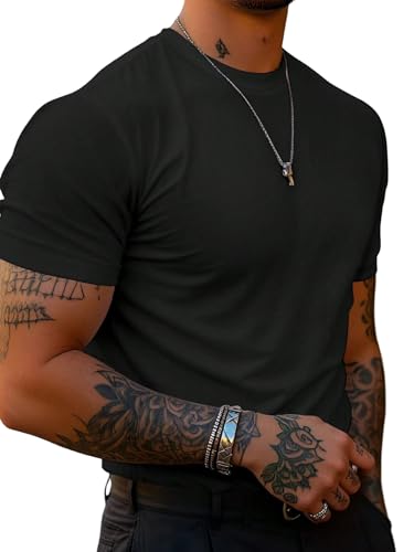 T Shirt For Man | Men T-Shirts | Tshirt For Man Solid Cotton Blen...