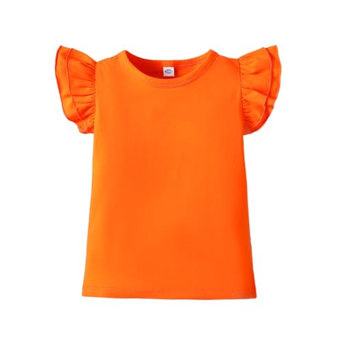 Image of LYSMuch Toddler Girls Short Sleeve Ruffle Basic Blouse