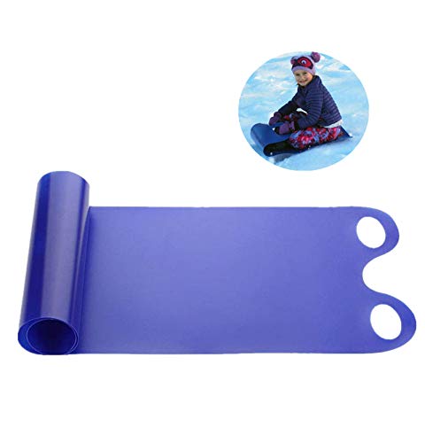 Pudu Snow Toboggan - Alfombra de trineo portátil para nieve, resistente al frío, duradero, para adultos, niños, snowboard, color azul