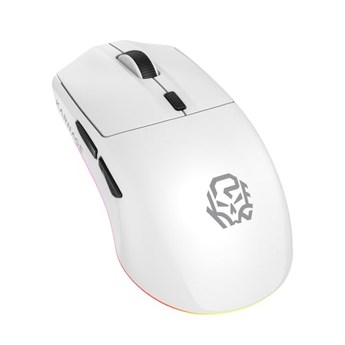 Image of KARNAGE by EVM Templar Tri-Mode Wireless RGB Gaming Mouse | 16000 DPI | 65g Lightweight | BT + 2.4G + Wired | 14 RGB Modes | Advance Software | 1000Hz Polling | PC /Mac | White | 2 Years Warranty