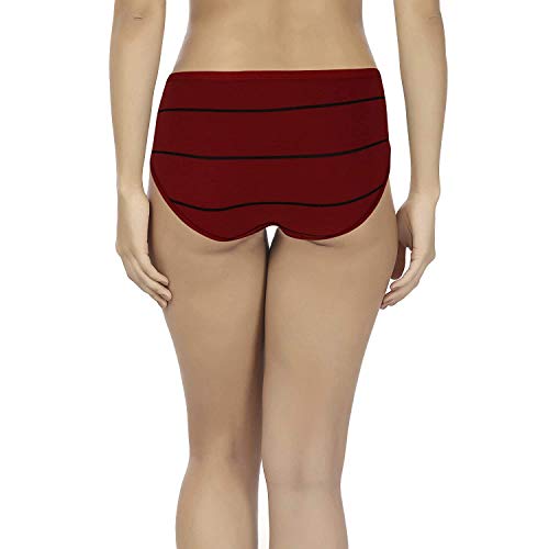 Image of Good Connection Womens Cotton Hipster Panty, Multicolor Panties with Strechable Soft Waistband for Extra Comfort