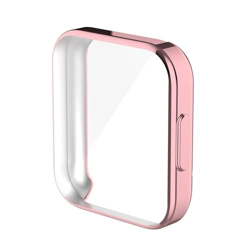 Image of Removable Screen Protector Watch Case Cover Compatible with Amazfit | Realme | Redmi Anti Scratch 360 Full Bumper Cover Shockproof Cases for Men and Women (Redmi Watch 2 Lite (Rose Gold))