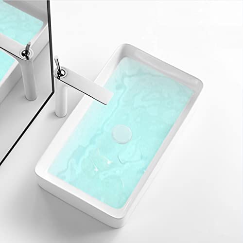 Kingwong 24 Inch Countertop Vessel Sink For Bathroom Modern Rectangular Bathroom Sinks Above Counter White Ceramic Porcelain Farmhouse Basins Small Powder Room Big Bathroom Vanity Cabinets Sink Bowl #TOP3