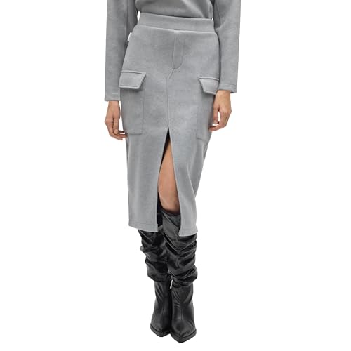 YSABEL MORA Falda Midi Cargo Cálida Diseño Elegante y Funcional para Look Moderno y Cómodo con Bolsillos Laterales y Tejido Suave Ideal para Completar Conjunto Casual-Chic