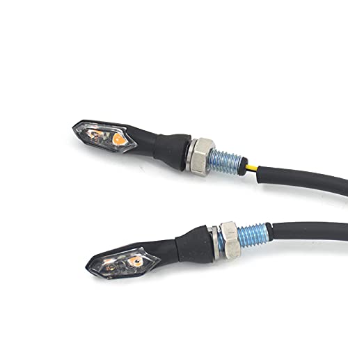 BLacOh Intermitentes Moto 12V Mini motocicleta General LED lámpara de señal de giro luces indicadoras de moto Intermitentes Led Moto Homologados(Color:4 pcs)