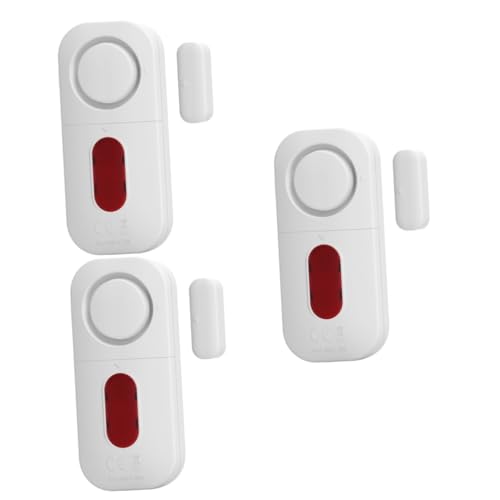 OSALADI 3pcs Alarm for Doors When Opening Window Door Alarms for Kids Safety Magnetic Door Household Siren Doors and Windows White abs Alarm Window and Door Alarms for Home