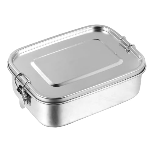 ステンレス製ランチコンテナ 仕切り付き漏れ防止耐久性コンパクト構造 食洗機対応 通勤 学校 キャンプ用ボックス