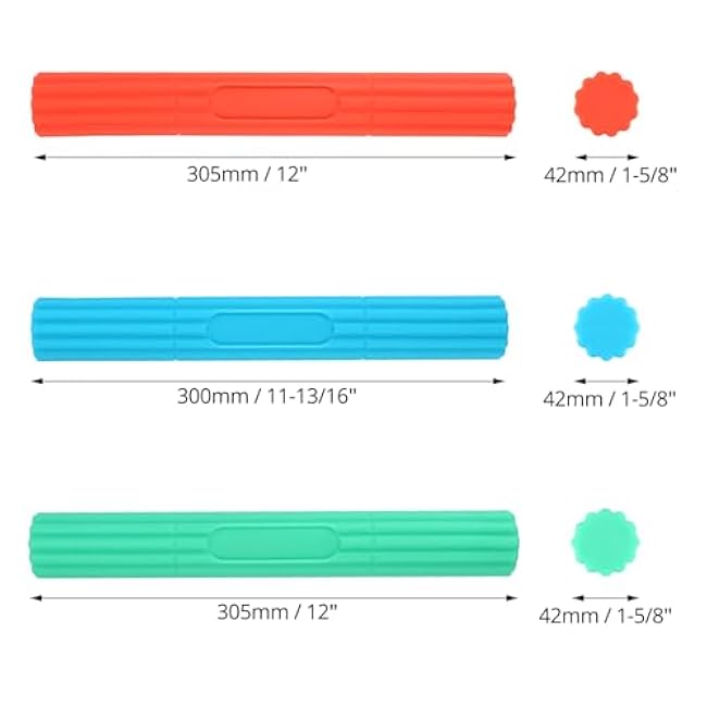 QWORK 3 Pieces Twist Hand Exerciser Bars, Flex Therapy Bar for Hand, Wrist, and Golfer's Elbow Strengthener, 3 Resistance Levels (10-25lbs) ¨C Relieves Tendonitis Pain & Improve Grip