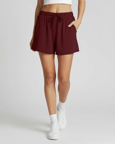 Image of Real Essentials 3 Pack: Womens Ultra-Soft Athletic Lounge Casual Sweat Shorts with Pockets (Available in Plus Size)
